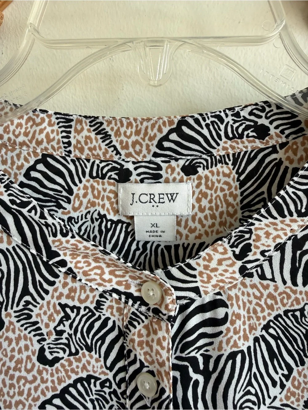 J.Crew Zebra Animal Print Shirt